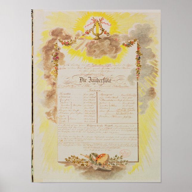 Poster Billet de lecture pour "La Flûte magique" (Devant)