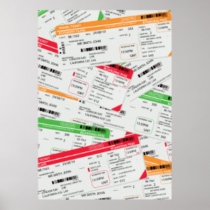 Poster Billets avion