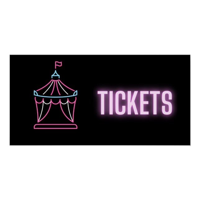 Poster Billets de tente Neon Circus (Devant)