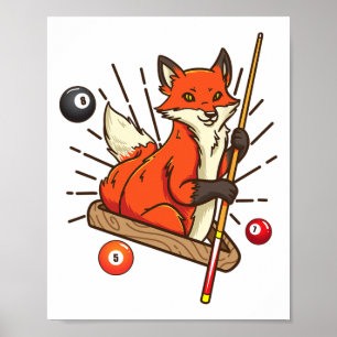 Poster Billiard Fox Hustler Pool Shirts Girls Snooker Gif