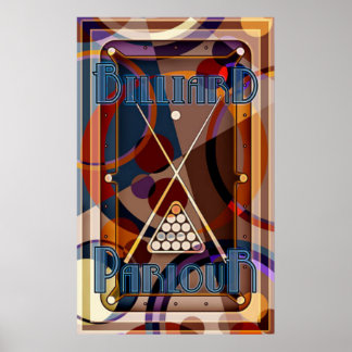 Poster Billiard Parlor Panique
