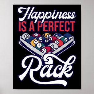 Poster Billiards Bonheur Parfait Pool En Rack