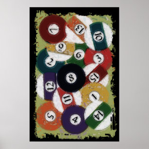 POSTER BILLIARDS DE GRUNGY