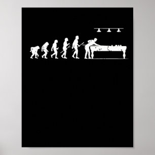 Poster Billiards Evolution Man Pool Billiards Jeu