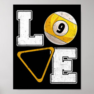 Poster Billiards Love Pool Player Billiards Lover