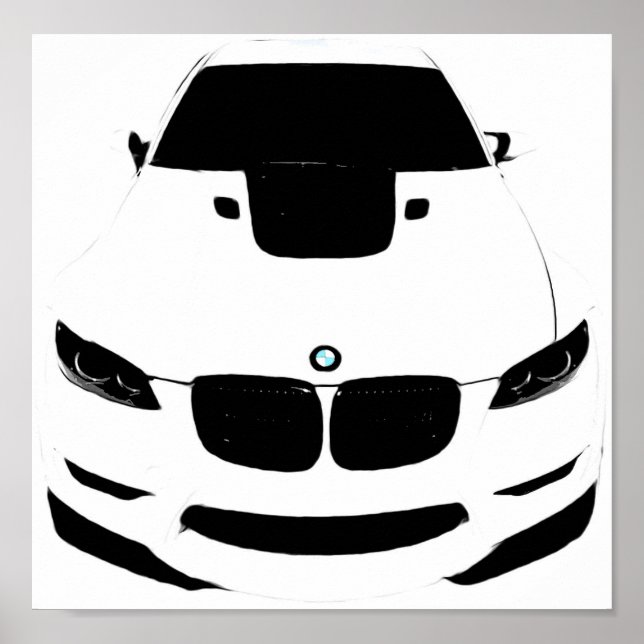 Poster ~Bimmer~ POP ART AUTO POSTER, CUSTOMISEZ-LE ! (Devant)