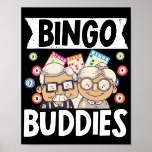 Poster Bingo Buddies Funny Lucky Gambling