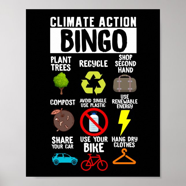 Poster Bingo de l'action climatique Jour des terres du ch (Devant)