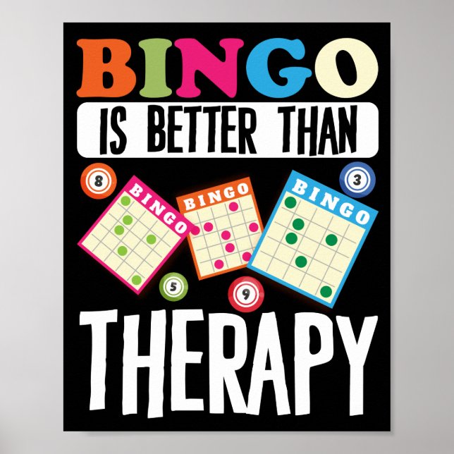 Poster Bingo Est Mieux Que Thérapie Drôle Jeu Lucky (Devant)