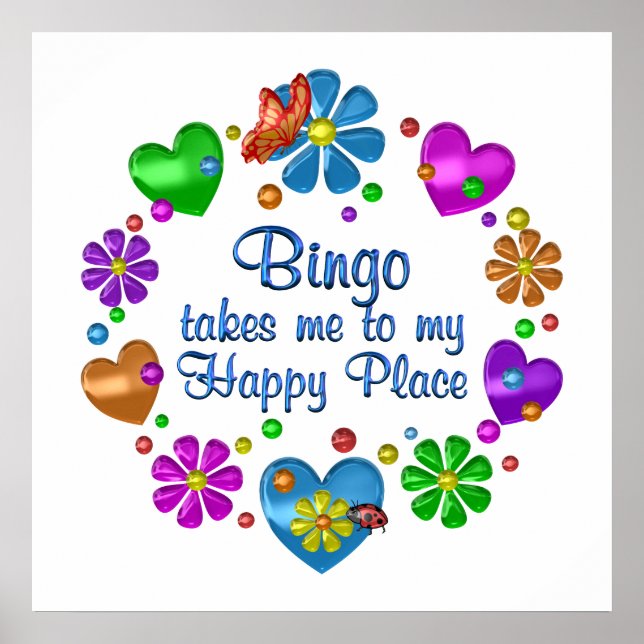 Poster Bingo My Happy Place (Devant)