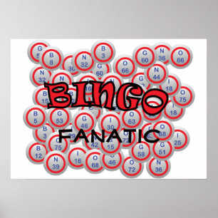 Poster Bingo "Name" over Bingo Balls