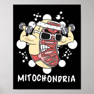 Poster Biochimie de Mitochondria Biologie amusante Gym Fi