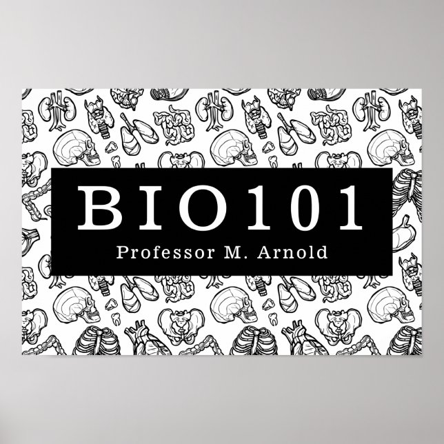 Poster Biologie Anatomie Classe de sciences Enseignant Si (Devant)