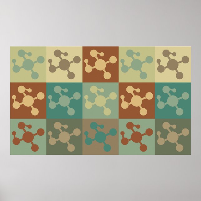 Poster Biologie moléculaire Pop Art (Devant)