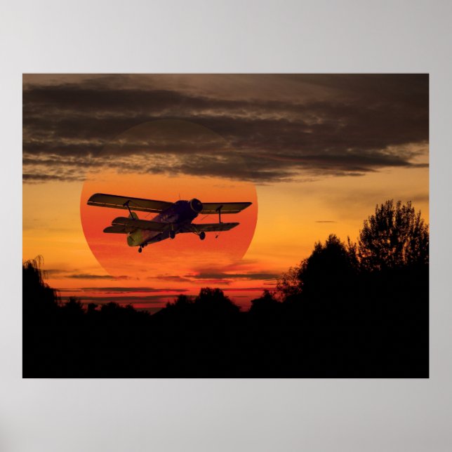 Poster biplane (Devant)
