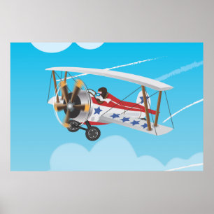 Poster biplane