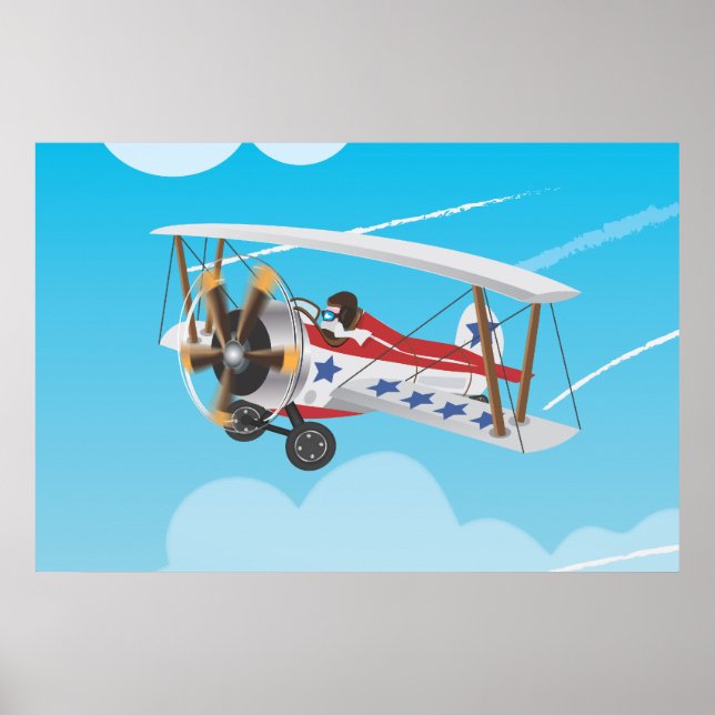 Poster biplane (Devant)