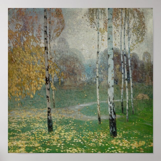 Poster Birch Trees, 1904 (huile sur toile) (Devant)