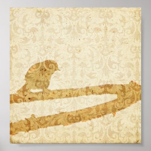 Poster Bird in a Branch