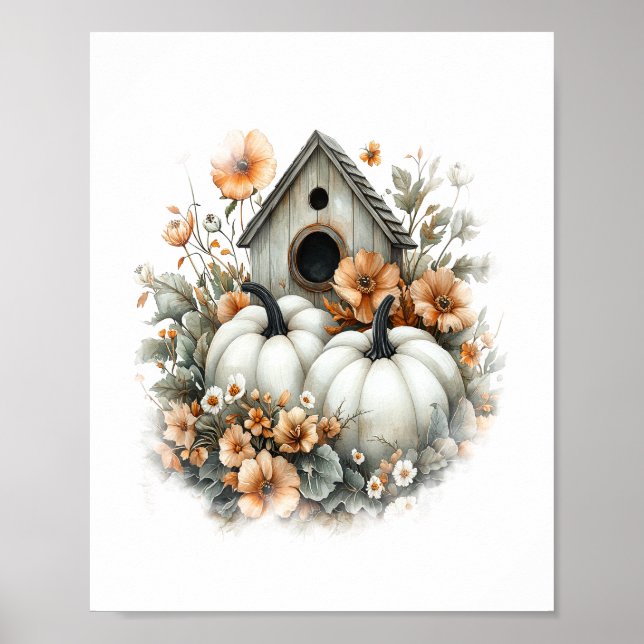Poster Birdhouse Shirt Country Citrouille (Devant)