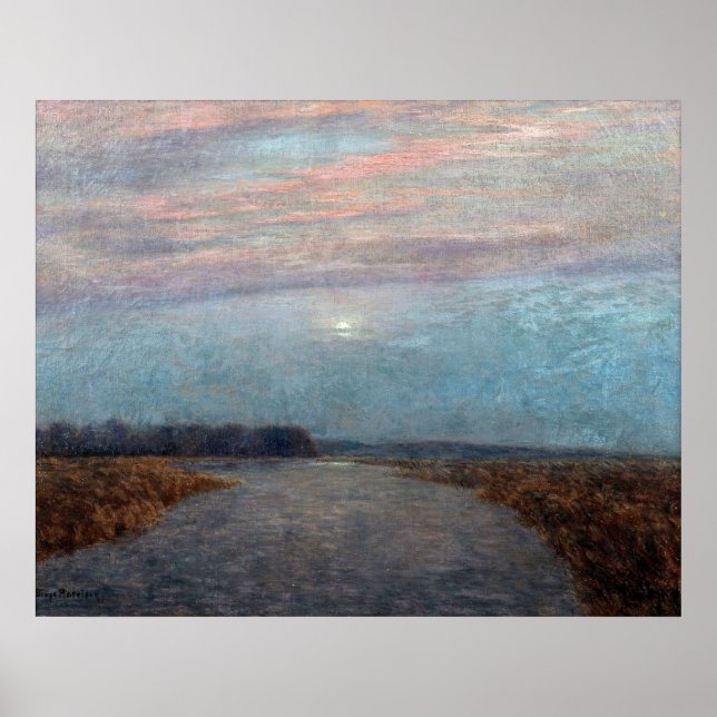 Poster Birge Harrison - Lumière sur la lune sur le hacken (Devant)