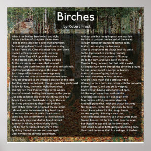 Poster Birkenwald par Robert Frost Complete Poem/Birkenwa