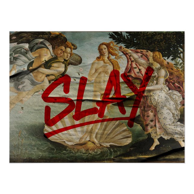 Poster Birth of Venus × SLAY – Red Marker Edition (Devant)