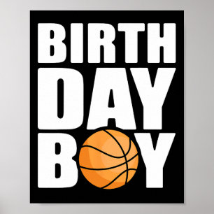 Poster Birthday Boy Bysketbyll Theme Party Future Bysketb