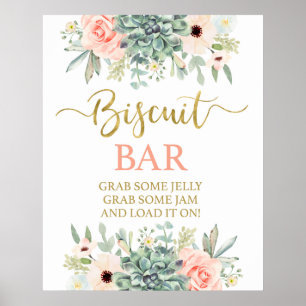 Poster Biscuit Bar signe succulent
