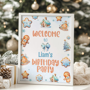 Poster Biscuit de Noël Little Man Bienvenue