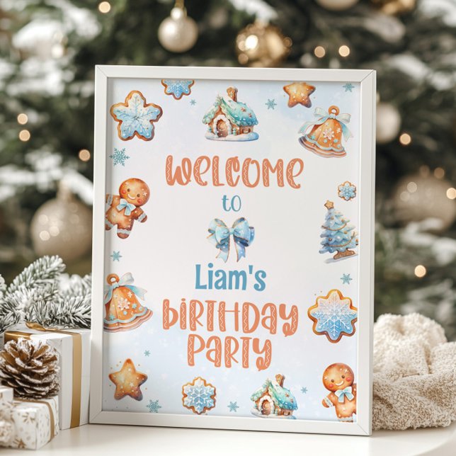 Poster Biscuit de Noël Little Man Bienvenue (Créateur téléchargé)