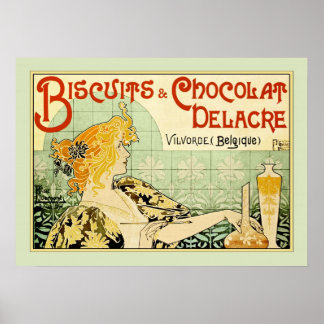 Poster Biscuits & Chocolat Delacre (Sage)