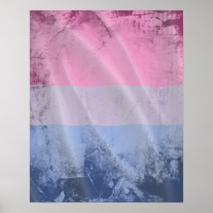 POSTER BISEXUAL FIDE FLAG WAVY DESIGN