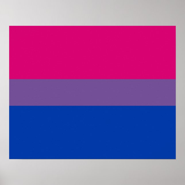 Poster Bisexualité drapeau (Devant)