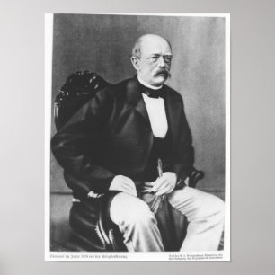 Poster Bismarck en 1870 avant la déclaration de guerre