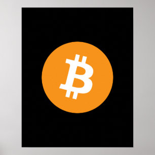 Poster Bitcoin Black Orange Cryptomonnaie