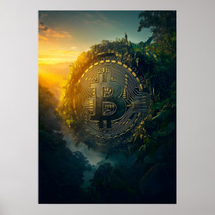 Poster Bitcoin dans la jungle