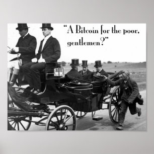 Poster Bitcoin mendiant