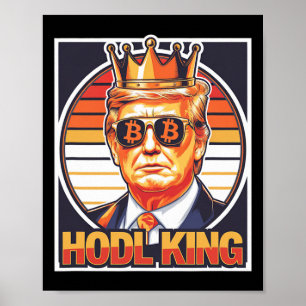 Poster Bitcoin Migné Le Roi Trump Crypto Shades L'Avenir