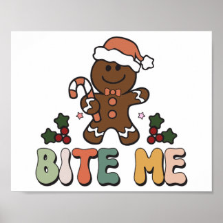Poster Bite Me Gingpain Super Noël