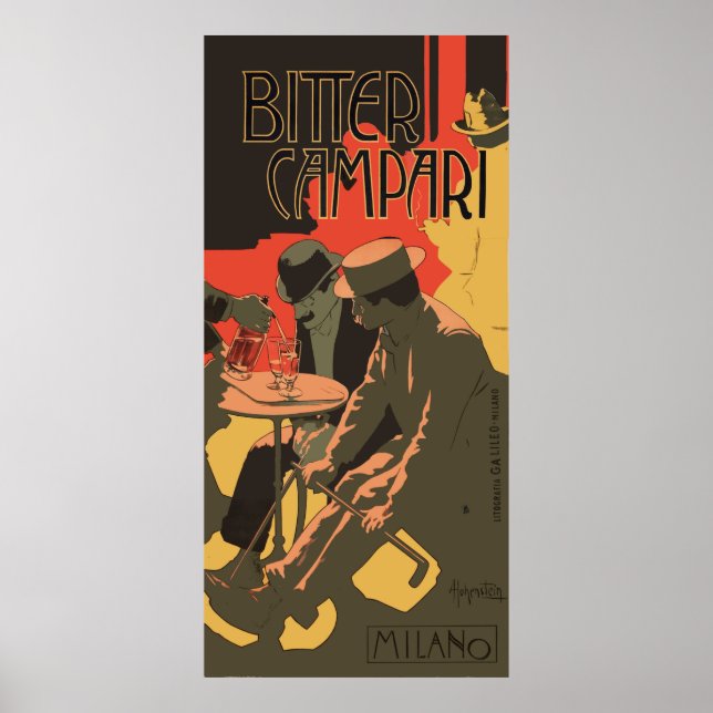 Poster Bitter Campari par Adolfo Hohenstein (Devant)