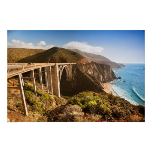 Poster Bixby Bridge, Big Sur, Californie, États-Unis
