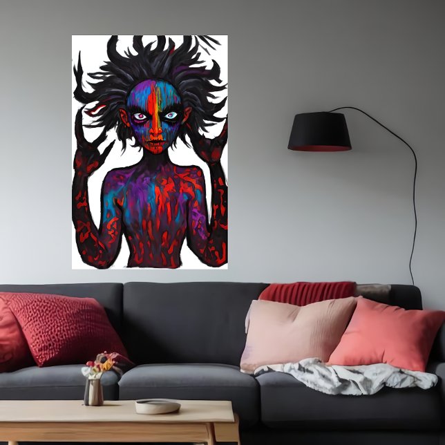 Poster Bizarre éffrayant monstre portrait | Art AI (Créateur téléchargé)