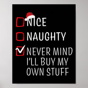 Poster Bizarre Naughty Nice Noël Famille Pajama Hommes Fe