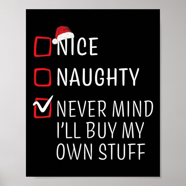 Poster Bizarre Naughty Nice Noël Famille Pajama Hommes Fe (Devant)