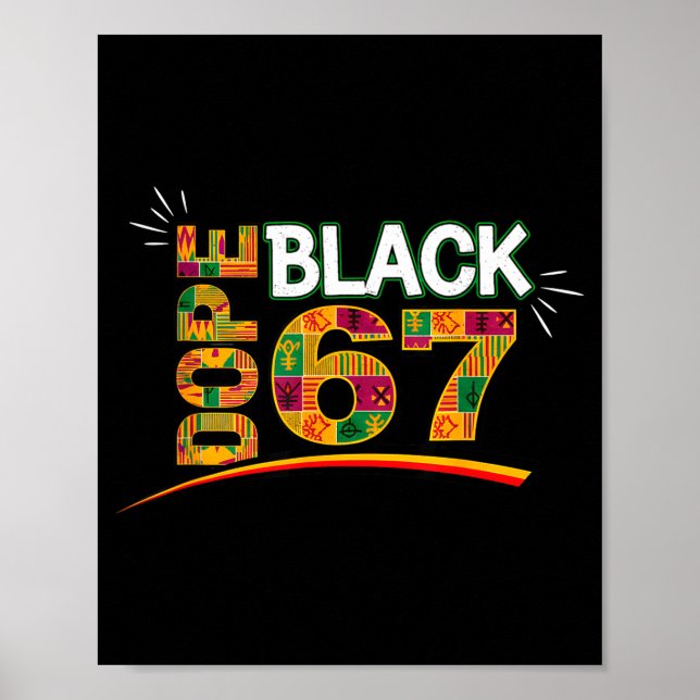 Poster Black 67 Black History Month Six Seven Meme  (Devant)