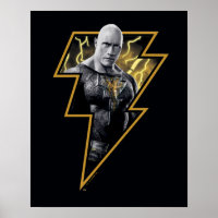 Black Adam Grey et Gold Lightning Graphic