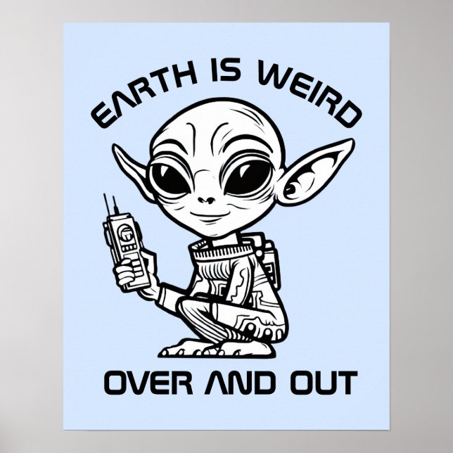 Poster Black and White Alien (Devant)