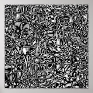 Poster Black And White Cubes