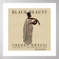 Black Beauty Une femme africaine détient un patrim